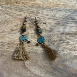 3/$10 Earrings - Bronze Dangle with Bead Accents